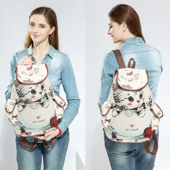 Women Canvas Backpack Cartoon Cat Pattern School Bag Pockets Casual Vintage Bag Travel Drawstring backpack 1#
Women Canvas Backpack Cartoon Cat Pattern School Bag Pockets Casual Vintage Bag Travel Drawstring backpack 1#