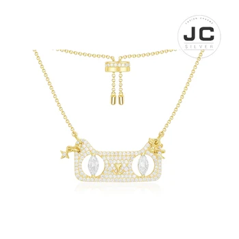 New Fashion Charms Silver 925 Original Copy Jewelry,Yellow Silver Lovely Cat Necklace For Women With Mono Logo Zircon Gift Box
New Fashion Charms Silver 925 Original Copy Jewelry,Yellow Silver Lovely Cat Necklace For Women With Mono Logo Zircon Gift Box