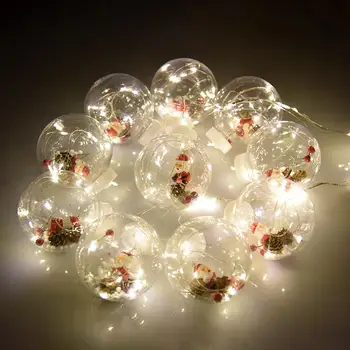 3M Christmas Wishing Light Bulbs Santa Claus Ball Shape Light With 10 Christmas Balls Tree Pendant Christmas Party Decorations
3M Christmas Wishing Light Bulbs Santa Claus Ball Shape Light With 10 Christmas Balls Tree Pendant Christmas Party Decorations