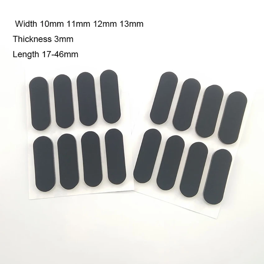 

10Pc Self Adhesive Silicone Rubber Oval Mat Cabinet Equipment Anti-slip Feet Pad Floor Protectors Width 10-13mm