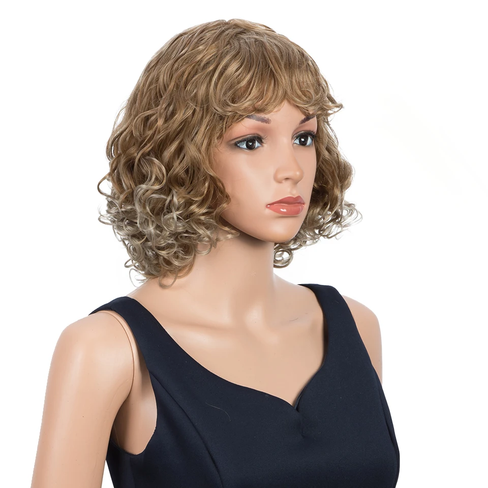 Blonde Kinky Curly Hair Soft Short Bob Bangs Wig Cosplay Brown High Temperature Fiber Synthetic Wigs For Black Women BY091
Blonde Kinky Curly Hair Soft Short Bob Bangs Wig Cosplay Brown High Temperature Fiber Synthetic Wigs For Black Women BY091