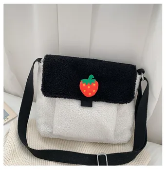 2020 new women wool shoulder bsge lovely Strawberry cross body bags for girls casual travel bags drop shipping M713 
2020 new women wool shoulder bsge lovely Strawberry cross body bags for girls casual travel bags drop shipping M713