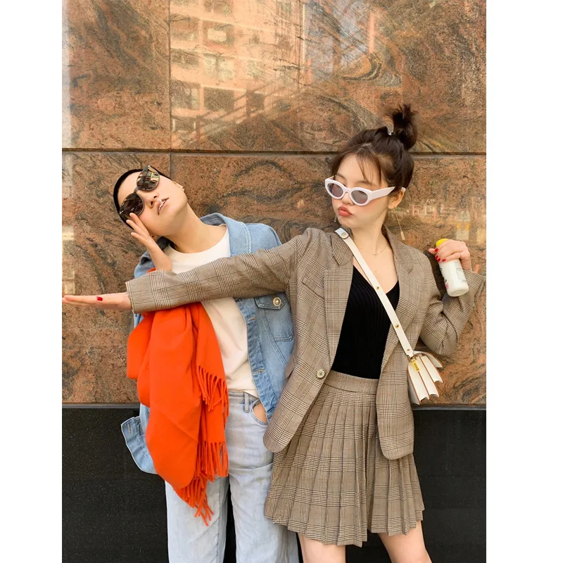 Online Celebrity Style Spring Clothing 2019-WOMEN'S Suit Short-height Online Celebrity Suit Jacket Pleated Skirt Two-Piece Set H
Online Celebrity Style Spring Clothing 2019-WOMEN'S Suit Short-height Online Celebrity Suit Jacket Pleated Skirt Two-Piece Set H