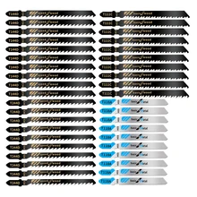 20Pcs/40Pcs Jig Saw Blade Jigsaw Blades Set Metal Wood Assorted Blades Woodworking T144D/T244D/T118A/T111C 20Pcs/40Pcs Jig Saw Blade Jigsaw Blades Set Metal Wood Assorted Blades Woodworking T144D/T244D/T118A/T111C