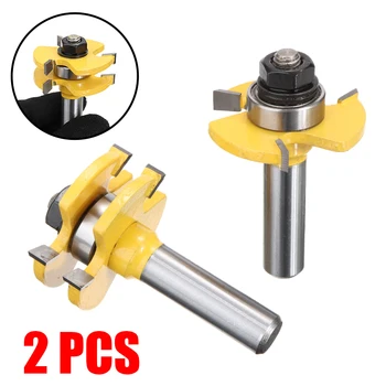 2Pcs 1/2" Shank Tongue & Groove Router Bit T-Slot Milling Cutter Woodworking Chisel Cutter For Wood Woodwork Cutting Tools
2Pcs 1/2" Shank Tongue & Groove Router Bit T-Slot Milling Cutter Woodworking Chisel Cutter For Wood Woodwork Cutting Tools