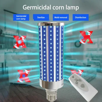 Newest 60W UV Germicidal light LED UVC Light Bulb Room E27 Lamp Remote Control timing Killing 99% Air Virus Mite Bacteria 220V
Newest 60W UV Germicidal light LED UVC Light Bulb Room E27 Lamp Remote Control timing Killing 99% Air Virus Mite Bacteria 220V