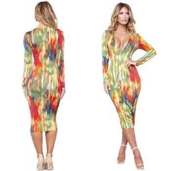 Y X Europe The United States Explosion Models 2020 Spring Three-dimensional Pattern Printing Sexy V-neck Long-sleeved Dress
Y X Europe The United States Explosion Models 2020 Spring Three-dimensional Pattern Printing Sexy V-neck Long-sleeved Dress