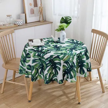 New Arrival Round 150cm Green Monstera Polyester Cotton Dinner Table Cloth Cover Restaurant Hotel Cafe Waterproof Tablecloth
New Arrival Round 150cm Green Monstera Polyester Cotton Dinner Table Cloth Cover Restaurant Hotel Cafe Waterproof Tablecloth