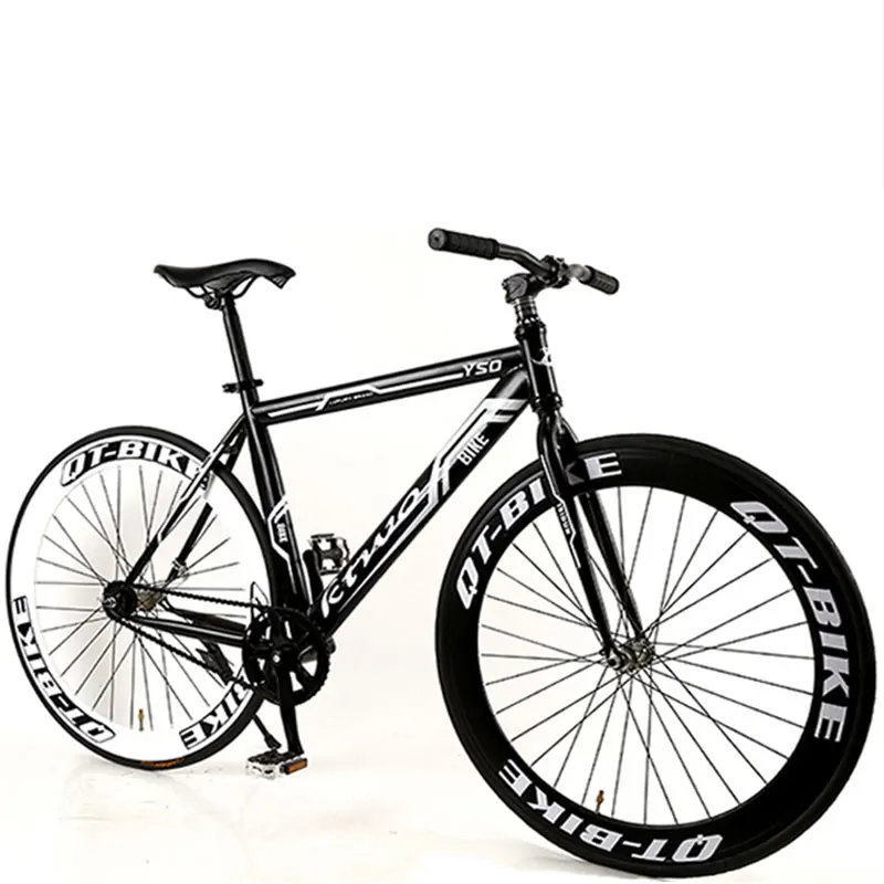 Flash Deal Bicycle Road Bike New Fixed Gear Muscle Frame Bending Adult Racing 26 Inch Single Speed 60 Knife Wheel 12