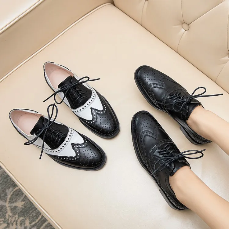 England Shoes Women's Pq2-1b Spring New Style 2020 Genuine Leather round-Toe Lace-up Bullock Retro Flat Small Leather Shoes
England Shoes Women's Pq2-1b Spring New Style 2020 Genuine Leather round-Toe Lace-up Bullock Retro Flat Small Leather Shoes