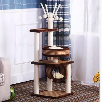 Sisal cat climbing frame small solid wood cat nest tree one cat scratch board toy cat jumping platform scratching post cat shelf
Sisal cat climbing frame small solid wood cat nest tree one cat scratch board toy cat jumping platform scratching post cat shelf