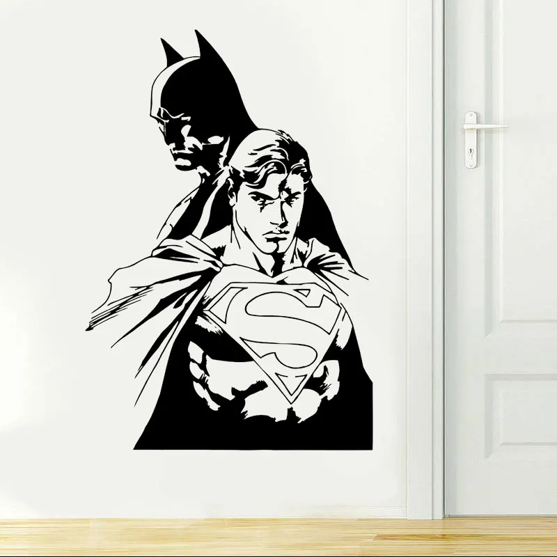 Superhero Batman Superman Wall Sticker DC Comics Vinyl Home Decor For Kids Room Teens Boys Bedroom Decals Removable Murals A286
Superhero Batman Superman Wall Sticker DC Comics Vinyl Home Decor For Kids Room Teens Boys Bedroom Decals Removable Murals A286