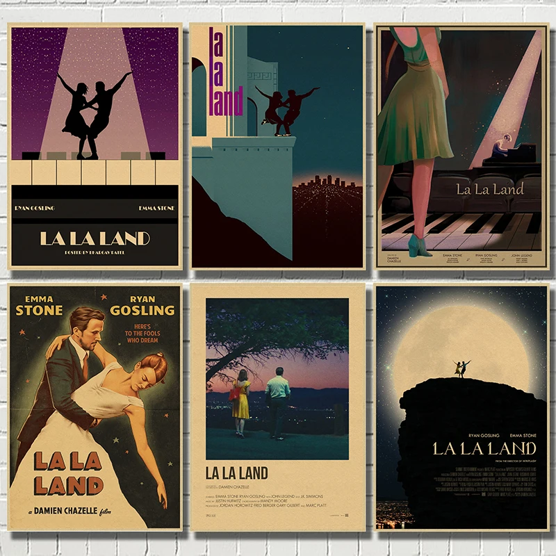 LA LAND ретро постер из крафтовой бумаги Ретро художественные изделия для стен