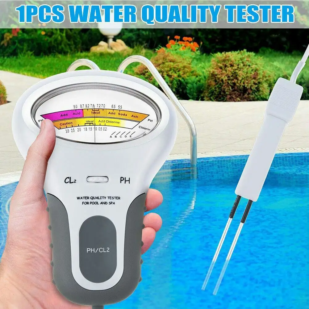 Chlorine Tester, PH & Chlorine Cl2 Level Meter Tester Test Monitor Swimming Pool Spa Water Monitor With Probe
Chlorine Tester, PH & Chlorine Cl2 Level Meter Tester Test Monitor Swimming Pool Spa Water Monitor With Probe