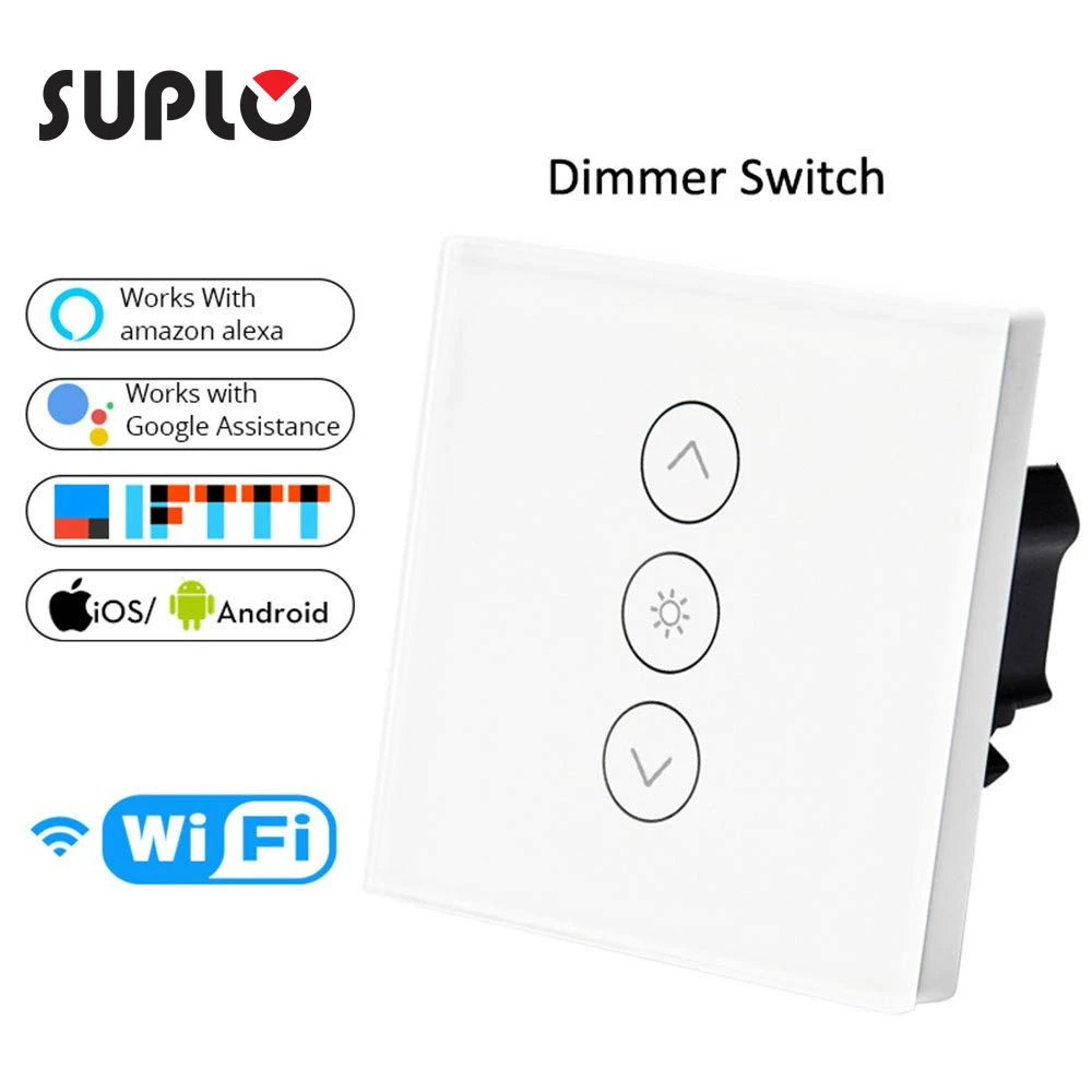 SUPLO WiFi Smart Wall Touch Light Dimmer Switch EU Standard APP Remote Control Compatible with Alexa and Google Home
SUPLO WiFi Smart Wall Touch Light Dimmer Switch EU Standard APP Remote Control Compatible with Alexa and Google Home