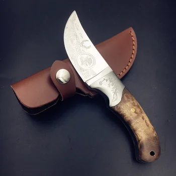 Rhinoceros Tactical Hunting Knifes Wood Handle Survival Fixed Blade Camping North American Straight Knife with Holster
Rhinoceros Tactical Hunting Knifes Wood Handle Survival Fixed Blade Camping North American Straight Knife with Holster