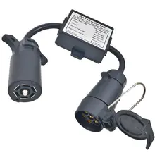 Trailer Light Connector USA To EU Truck Lamp Converter US 7-Way Blade Socket To Euro 7-Pin Round Plug Adapter Vehicle Linker
Trailer Light Connector USA To EU Truck Lamp Converter US 7-Way Blade Socket To Euro 7-Pin Round Plug Adapter Vehicle Linker