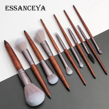 ESSANCEYA 11Pcs Red Wooden Makeup Brushes Set Blush Eye Shadow Foundation Powder Blending Brush Make Up Brush Tools Cosmetic Kit
ESSANCEYA 11Pcs Red Wooden Makeup Brushes Set Blush Eye Shadow Foundation Powder Blending Brush Make Up Brush Tools Cosmetic Kit