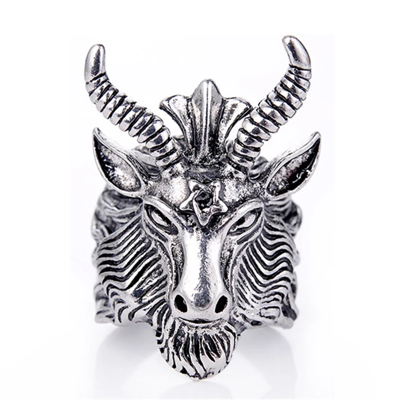 Punk rings for men Gothic Goat Devil Demon Skull Rings Wizard Pagan Stainless Steel Ring Mens Punk Rock Biker Jewelry A30
Punk rings for men Gothic Goat Devil Demon Skull Rings Wizard Pagan Stainless Steel Ring Mens Punk Rock Biker Jewelry A30