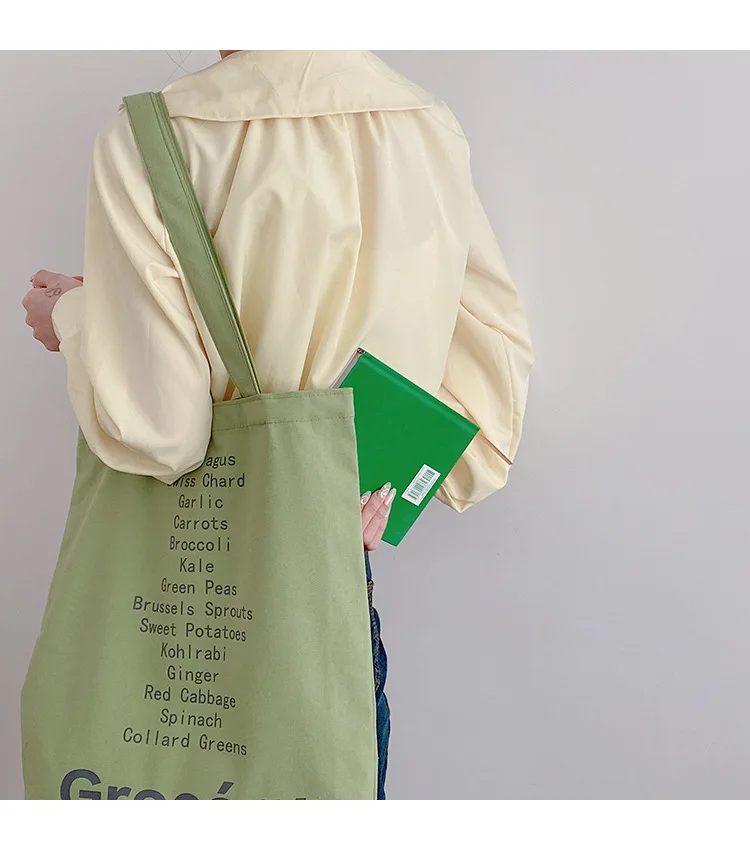 Cute Grocery List Design Canvas Tote Bag - Eco-Friendly Shopping Companion 8 H46ac8eeb01c2445a9c7c81e0cb080f24t