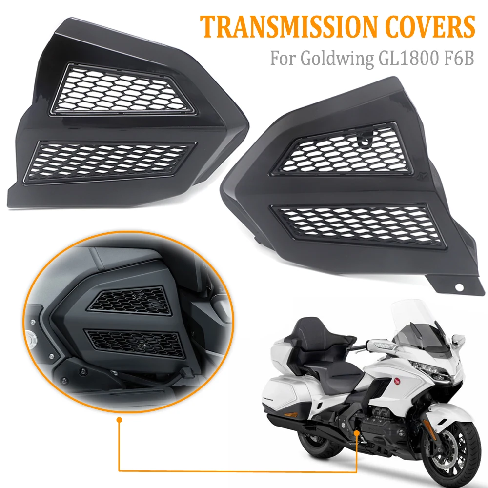 

Engine Transmission Covers Chrome / Black For Honda Goldwing GL 1800 GL1800 F6B 2018-2021 2020 19 Fairing Radiator Grille Cover