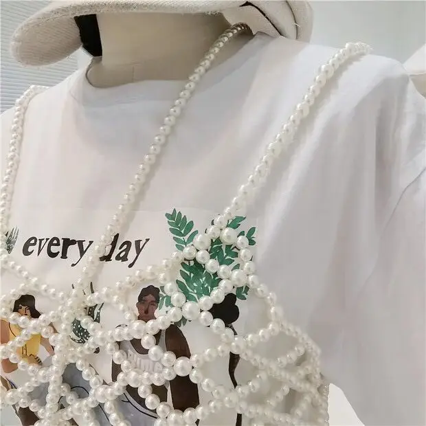 New-2019-Full-Pearl-Girl-Women-Sexy-Fashion-Tops-Handmade-Outwear-Hollow-Out-Summer-Holiday-Casual (2)