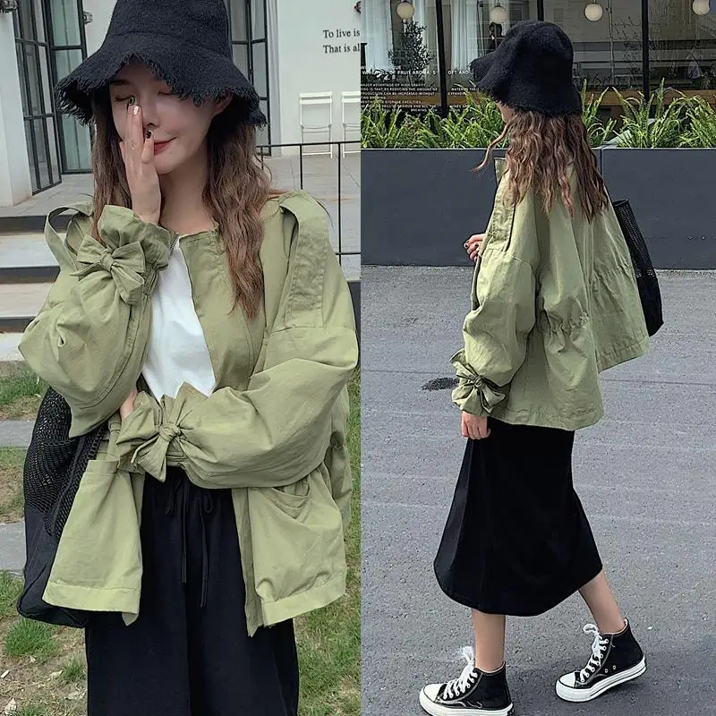 2020 Spring And Autumn New Youth Popular Girl Tooling Solid Color Jacket Fashion Casual Loose Wild Round Neck Shirt Green S-L
2020 Spring And Autumn New Youth Popular Girl Tooling Solid Color Jacket Fashion Casual Loose Wild Round Neck Shirt Green S-L