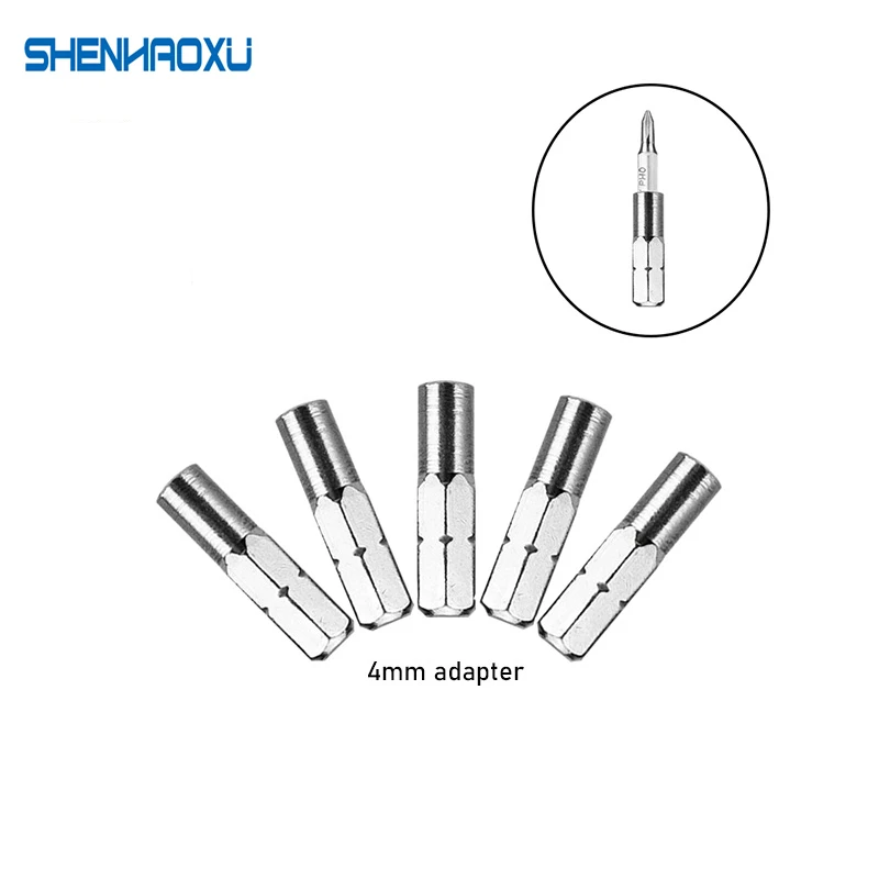 4mm Adapter 5~9Pcs Slotted Phillips CR-V precision Bits Set screwdriver Repair Mobile Phone Camera Computer Bit PH000-1 SL1-3
4mm Adapter 5~9Pcs Slotted Phillips CR-V precision Bits Set screwdriver Repair Mobile Phone Camera Computer Bit PH000-1 SL1-3