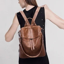 Korean Version Backpack Women The Wild Fashion Travel Backack Woman Bag Leisure Travel PU Leather Backpacks 
Korean Version Backpack Women The Wild Fashion Travel Backack Woman Bag Leisure Travel PU Leather Backpacks