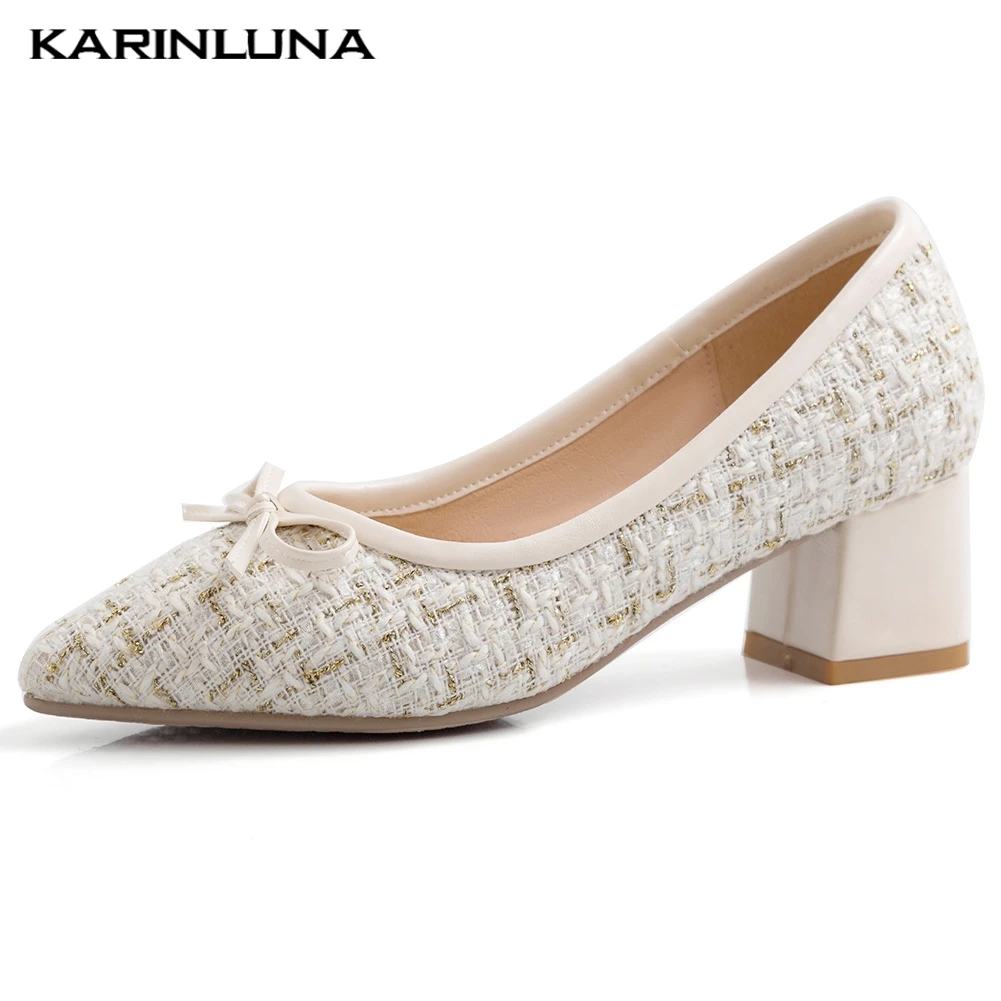 Karinluna New Arrivals 2020 big Size 30-43 Pointed Toe Summer Pumps Woman Shoes Chunky Heels Slip On Black Shoes Woman Pumps
Karinluna New Arrivals 2020 big Size 30-43 Pointed Toe Summer Pumps Woman Shoes Chunky Heels Slip On Black Shoes Woman Pumps