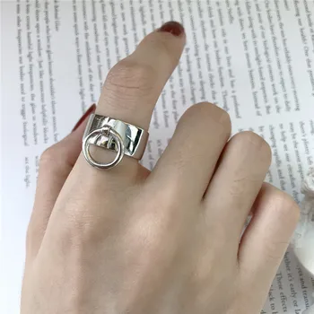 RUIYI Real 925 Sterling Silver Women Fashion Big Circle Width Open Ring Girl Sister Birthday Jewelry Gift Pure Silver Chic Rings
RUIYI Real 925 Sterling Silver Women Fashion Big Circle Width Open Ring Girl Sister Birthday Jewelry Gift Pure Silver Chic Rings