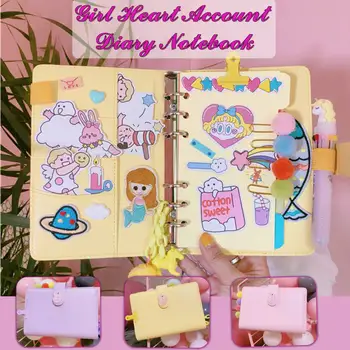 New Diary Cute Cartoon Diy Notebook Girl Heart Account Diary Plan Notebook Loose-leaf Notebook Diary A6 Handbook
New Diary Cute Cartoon Diy Notebook Girl Heart Account Diary Plan Notebook Loose-leaf Notebook Diary A6 Handbook