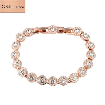 Qsjie high quality SWA style, the best material, low-key gorgeous crystal romantic women's bracelet charming fashion jewelry 
Qsjie high quality SWA style, the best material, low-key gorgeous crystal romantic women's bracelet charming fashion jewelry