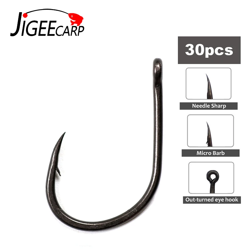 JIGEECARP 30pcs Carp Fishing Hooks High Carbon Steel Hooks Wi #2 #4 #6 #8 Carp Hooks Wide Gap Sharp Barbed Fishing Hooks
JIGEECARP 30pcs Carp Fishing Hooks High Carbon Steel Hooks Wi #2 #4 #6 #8 Carp Hooks Wide Gap Sharp Barbed Fishing Hooks