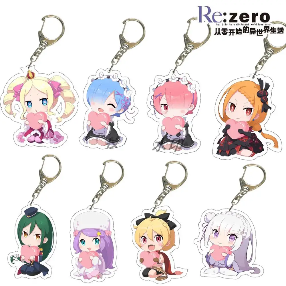 New Anime Re:Life In A Different World From Zero Keychain Emilia Rem Ram Acrylic Keyring Beatrice Priscilla Barielle Car Pendant
New Anime Re:Life In A Different World From Zero Keychain Emilia Rem Ram Acrylic Keyring Beatrice Priscilla Barielle Car Pendant