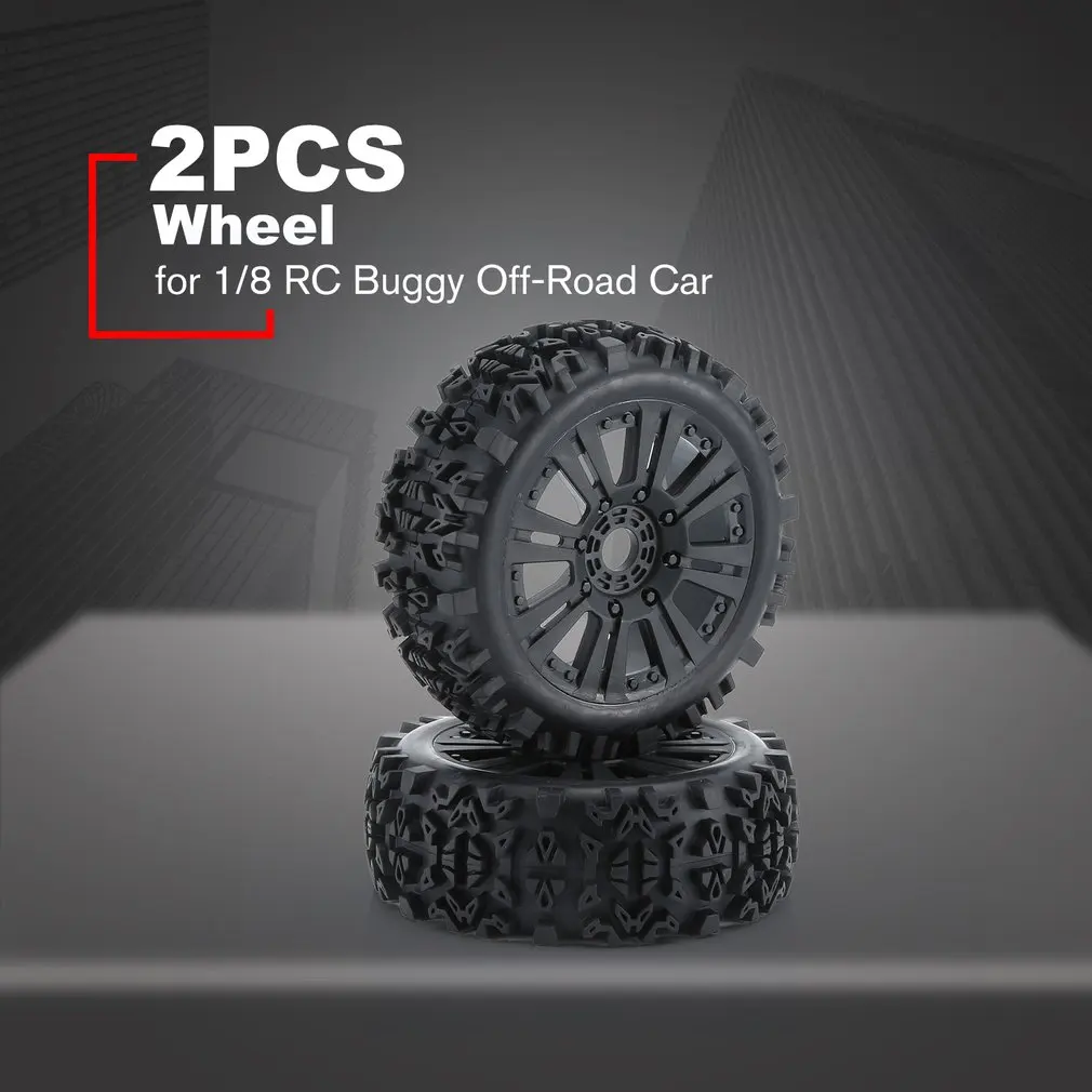 2pcs Hub Wheel Rim & Tires Tyre Large Size and Deep Gear Tires Wheel Car Model Set for 1/8 RC Buggy Off-Road Car
2pcs Hub Wheel Rim & Tires Tyre Large Size and Deep Gear Tires Wheel Car Model Set for 1/8 RC Buggy Off-Road Car