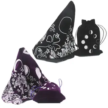 Velvet Tarot Tablecloth with Bag Witch Divination Moon Phases Lover Luna Moth Altar Cloth Board Game Card Pad
Velvet Tarot Tablecloth with Bag Witch Divination Moon Phases Lover Luna Moth Altar Cloth Board Game Card Pad