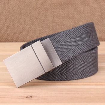 

Unisex Automatic Fashion Nylon Belt Buckle Classic Popular Casual Light Practical Woven smooth canvas belt 100cm-125cm