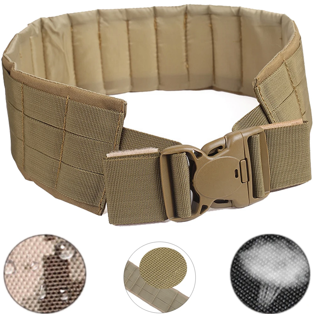 Tactical Molle Men's Soft Padded CS Belt Nylon Military Convenient Combat Girdle Adjustable Multi-Use Equipment Wide Belts
Tactical Molle Men's Soft Padded CS Belt Nylon Military Convenient Combat Girdle Adjustable Multi-Use Equipment Wide Belts