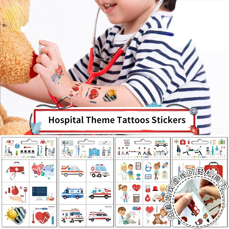 10pcs Hospital Theme Temporary Tattoos Stickers Ambulance Doctor Nurse Theme Waterproof Tattoos for Kids Birthday Party Favor
10pcs Hospital Theme Temporary Tattoos Stickers Ambulance Doctor Nurse Theme Waterproof Tattoos for Kids Birthday Party Favor