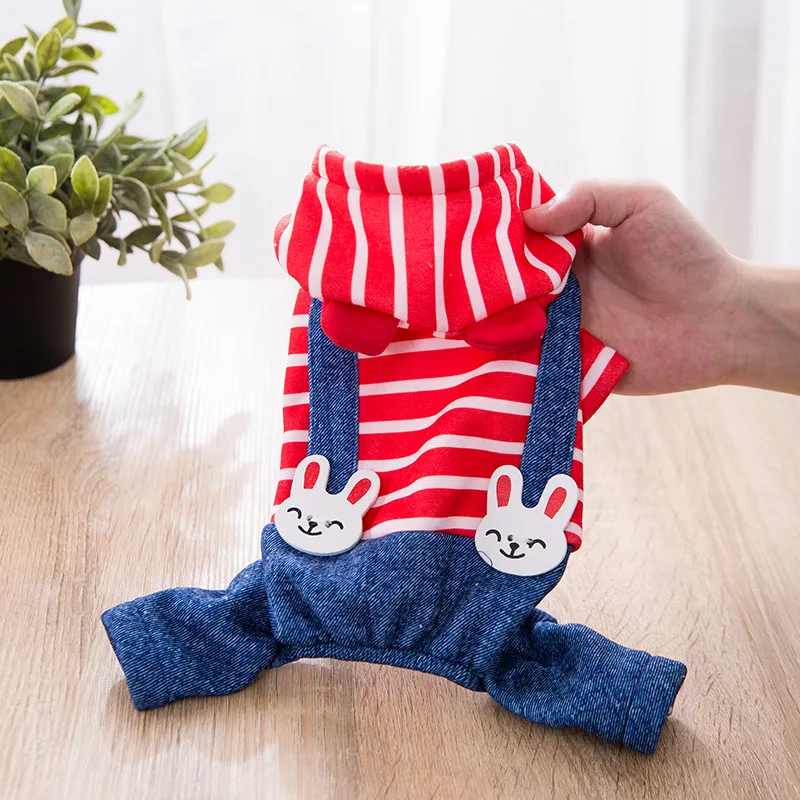 Spring and Autumn New Pet Clothing Dog Striped Clothes Teddy Small Dogs Four-legged Clothes Puppy Autumn Clothes Trend Fashion
Spring and Autumn New Pet Clothing Dog Striped Clothes Teddy Small Dogs Four-legged Clothes Puppy Autumn Clothes Trend Fashion
