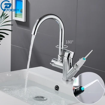 Chrome Basin Faucet Oral Irrigator Tap Dental Floss Water Jet Flosser Implement Irrigation Tooth Cleaner Teeth clean Faucet
Chrome Basin Faucet Oral Irrigator Tap Dental Floss Water Jet Flosser Implement Irrigation Tooth Cleaner Teeth clean Faucet