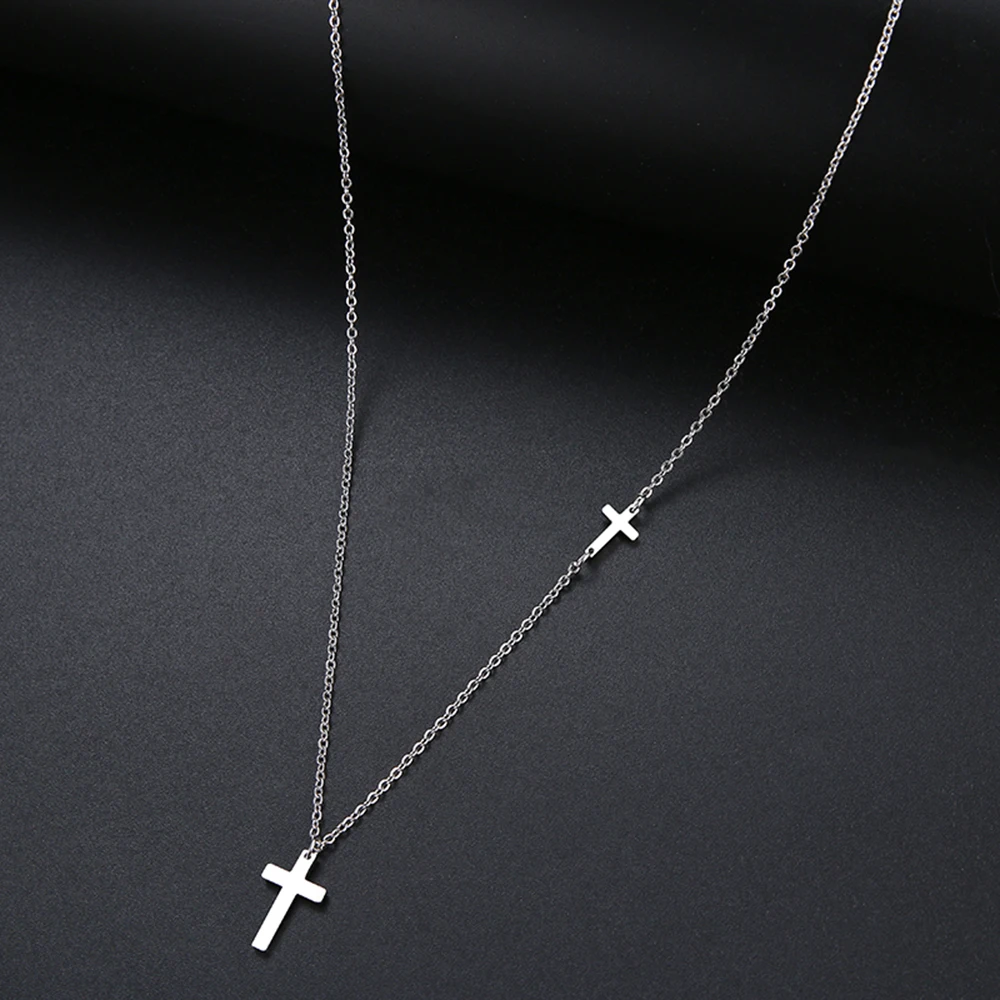 Ожерелье с подвеской DOTIFI для женщин сверкающий крест 8 символами кулон из