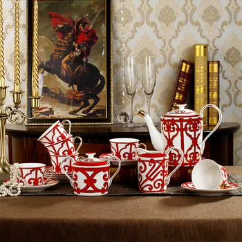 Ceramic Drinking Set Kettle Teacup Milk Pot 15-Piece Set Kitchen Tableware 900ML Coffeepot 180ML Coffee Cup Wedding Gifts
Ceramic Drinking Set Kettle Teacup Milk Pot 15-Piece Set Kitchen Tableware 900ML Coffeepot 180ML Coffee Cup Wedding Gifts