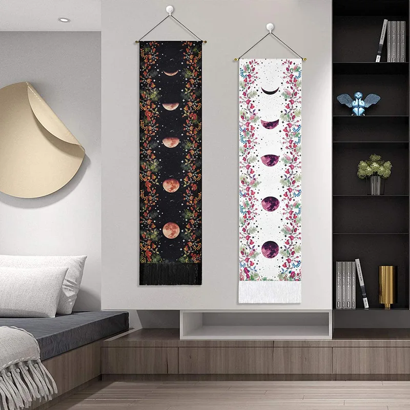 Flower and Moon Phases Tapestry for Home Decor Lunar Eclipse Changing Moon Phase Wall Hanging Tapestry for Bedroom Decoration
Flower and Moon Phases Tapestry for Home Decor Lunar Eclipse Changing Moon Phase Wall Hanging Tapestry for Bedroom Decoration