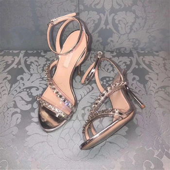 Silver Gladiator Women Sandals Crystals Designer Summer Shoes Woman Pumps Open Toe Sandalias Mujer High Heels Chaussures Femme
Silver Gladiator Women Sandals Crystals Designer Summer Shoes Woman Pumps Open Toe Sandalias Mujer High Heels Chaussures Femme