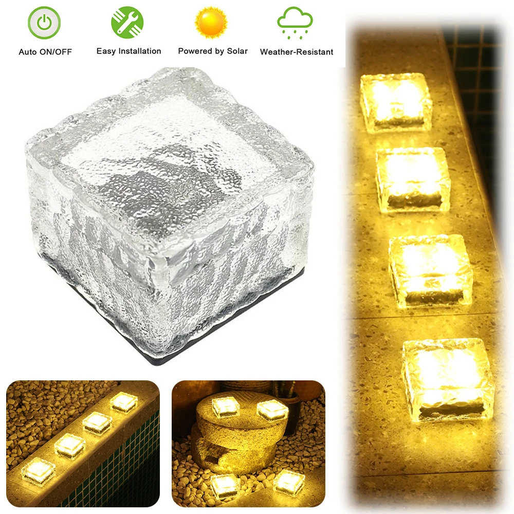 Solar Underground Buried Brick Light LED Creative Crystal Glass Stone Ice Cube Brick Solar Garden Driveway Security Light D30
Solar Underground Buried Brick Light LED Creative Crystal Glass Stone Ice Cube Brick Solar Garden Driveway Security Light D30