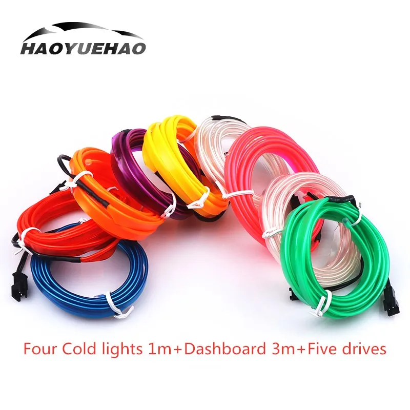 Decorative Lights Full Set Four One-Meter LED Cold Lights And Three-Meter-Long Dashboard Plus Five Drives DC 12V For all cars
Decorative Lights Full Set Four One-Meter LED Cold Lights And Three-Meter-Long Dashboard Plus Five Drives DC 12V For all cars