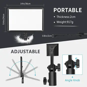 Neewer LEDP260C Ultra-Thin Lightweight LED Video Light CRI95+ TLCI94+ 30W 3300K-5600K Continuous Lighting Panel + Remote Control
Neewer LEDP260C Ultra-Thin Lightweight LED Video Light CRI95+ TLCI94+ 30W 3300K-5600K Continuous Lighting Panel + Remote Control