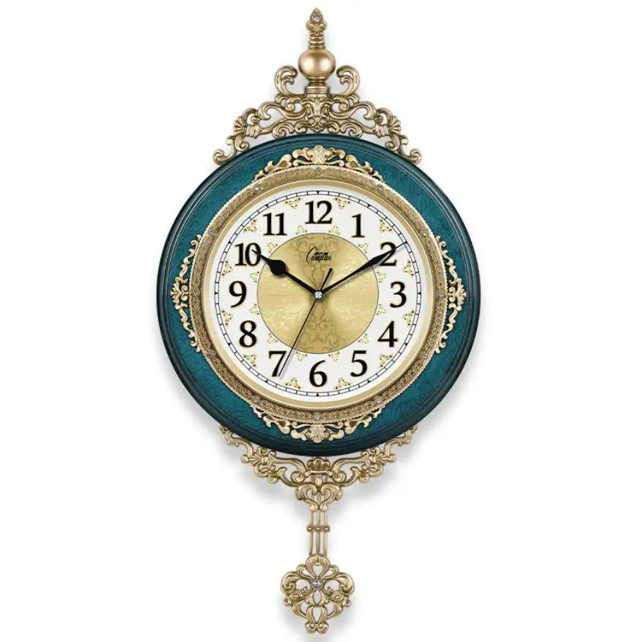 Настенные часы в европейском стиле ретро для гостиной с беззвучным маятником